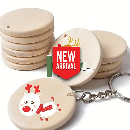 5 x Wooden Keychain 5cm