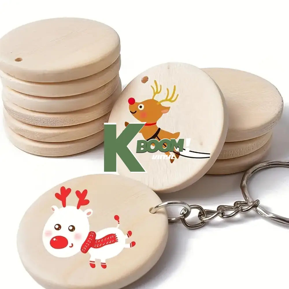 5 x Wooden Keychain 5cm