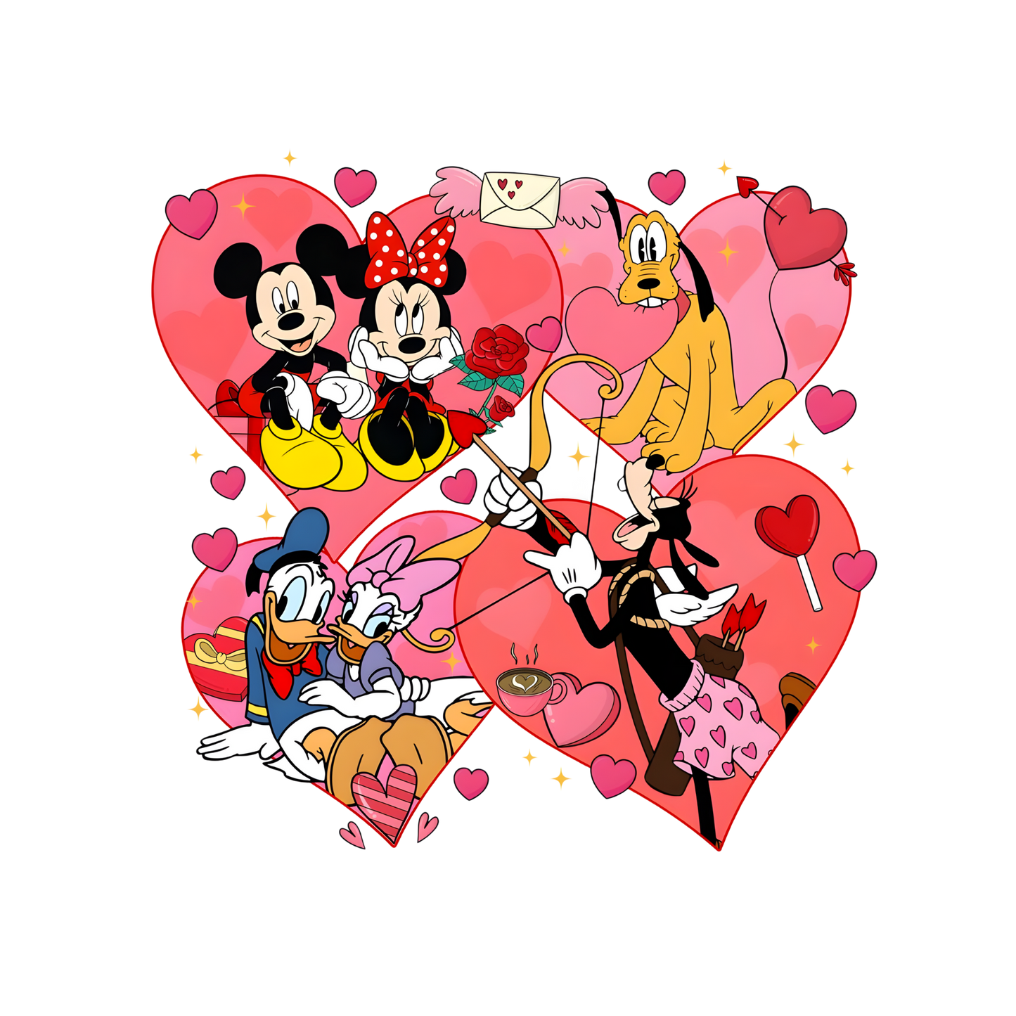 Iron On DTF Transfers For T-Shirt Clothes about 22cm 10 to choice from Valentines