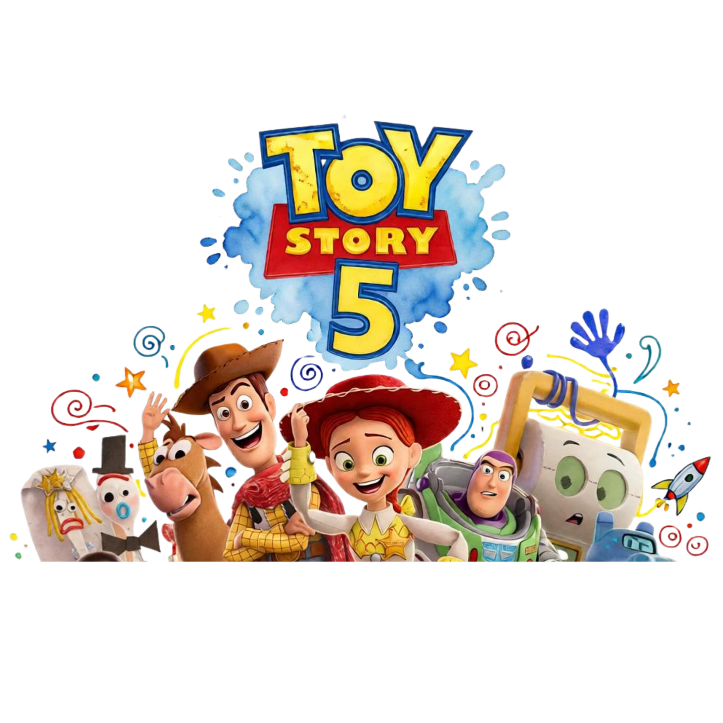 Iron On DTF Transfers For T-Shirt Clothes about 22cm 10 to choice from Toy Story 5