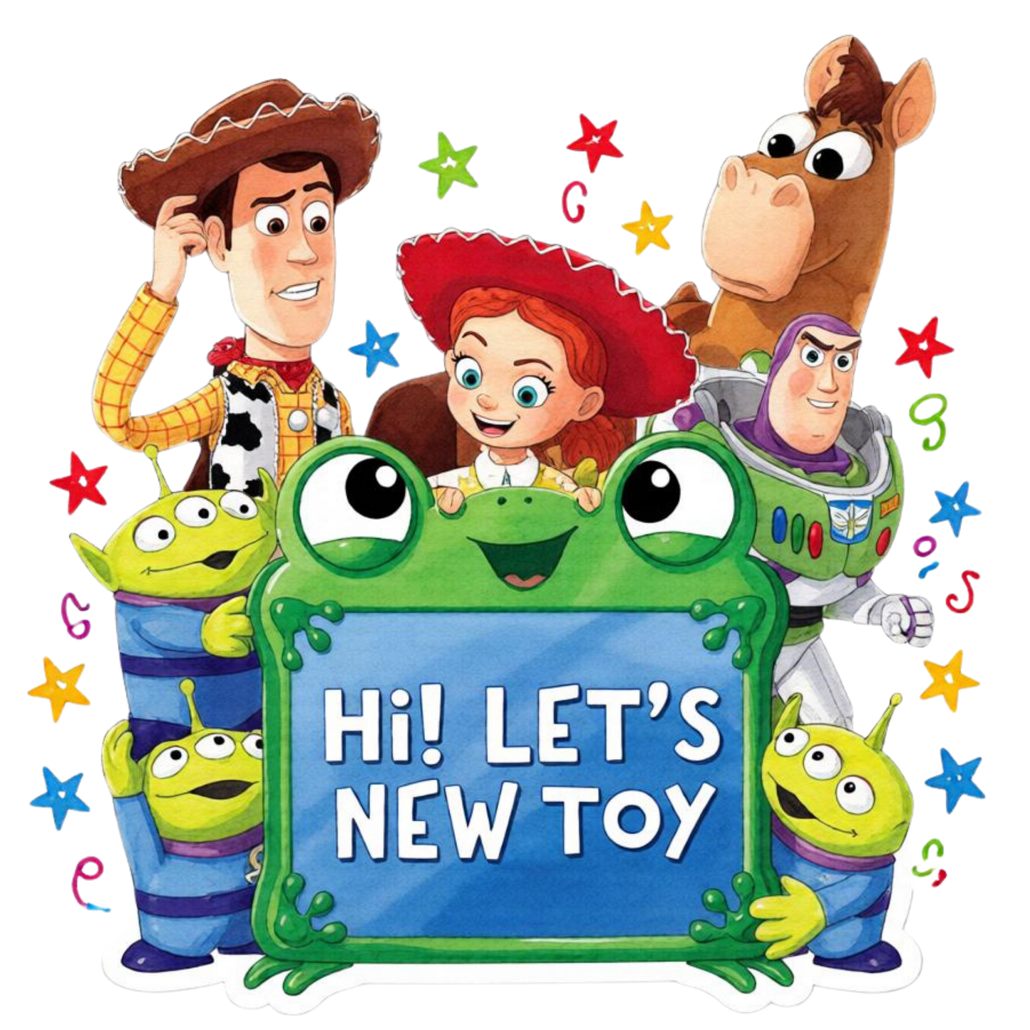 Iron On DTF Transfers For T-Shirt Clothes about 22cm 10 to choice from Toy Story 5