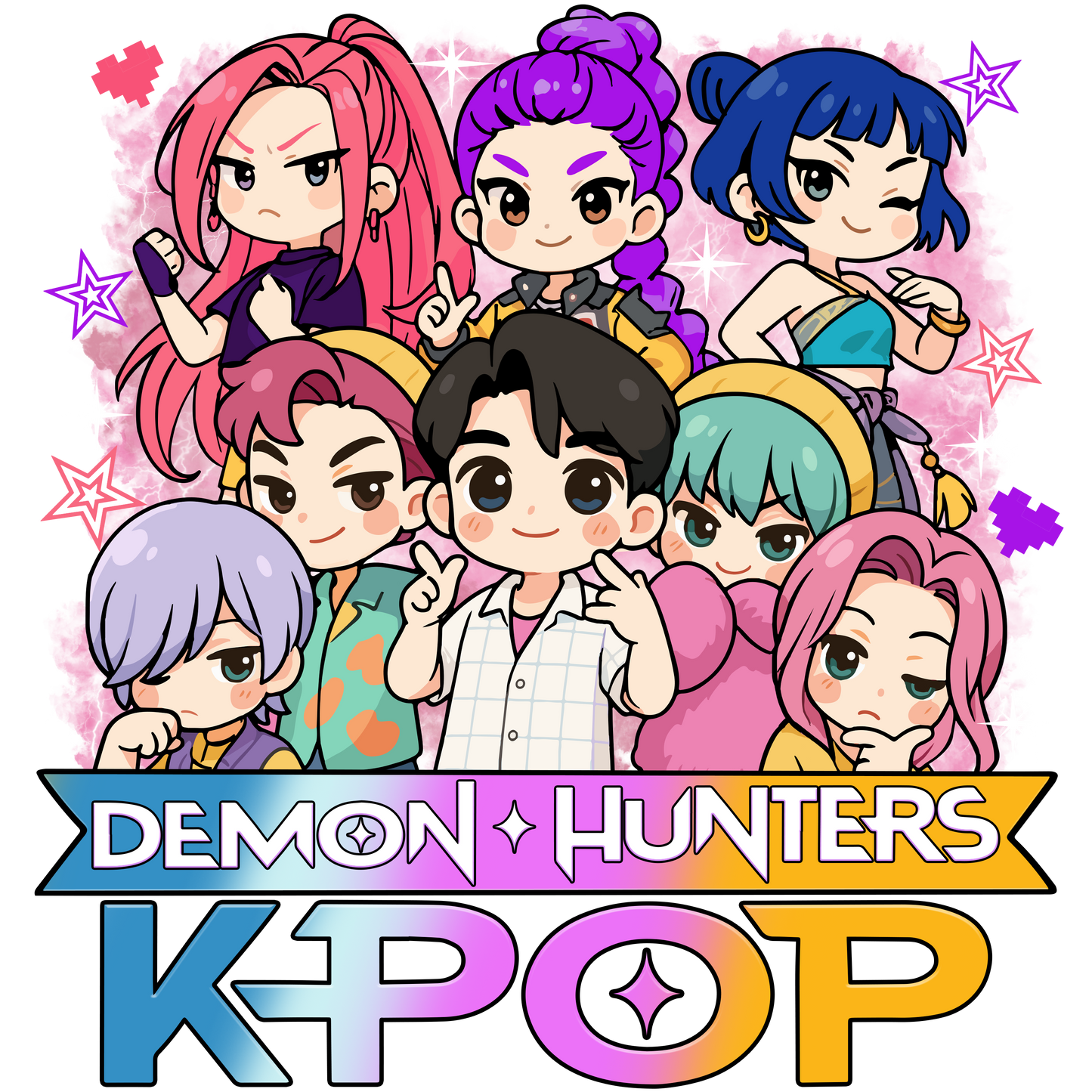 Iron On DTF Transfers For T-Shirt Clothes about 20cm 5 to choice from