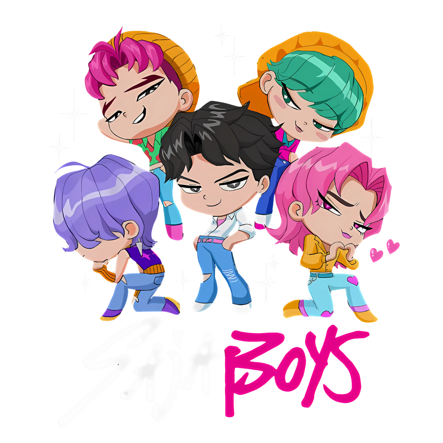 Iron On DTF Transfers For T-Shirt Clothes about 20cm 5 to choice from