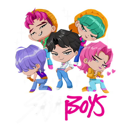 Iron On DTF Transfers For T-Shirt Clothes about 20cm 5 to choice from