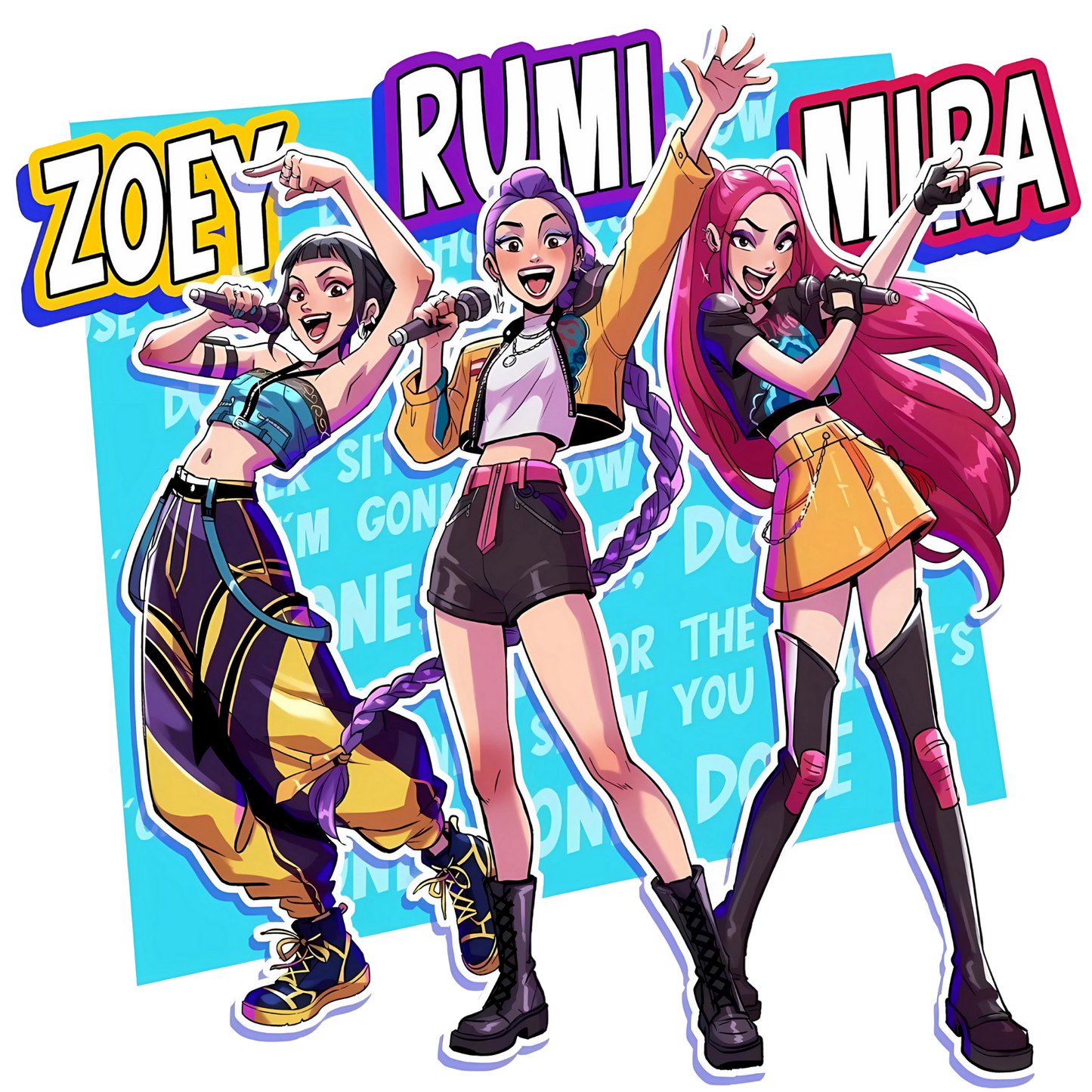 Iron On DTF Transfers For T-Shirt Clothes about 20cm 5 to choice from