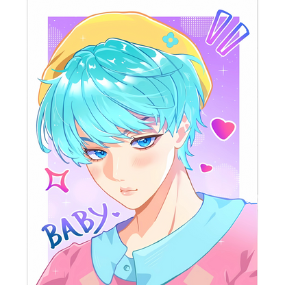 Iron On DTF Transfers For T-Shirt Clothes about 20cm 5 to choice from