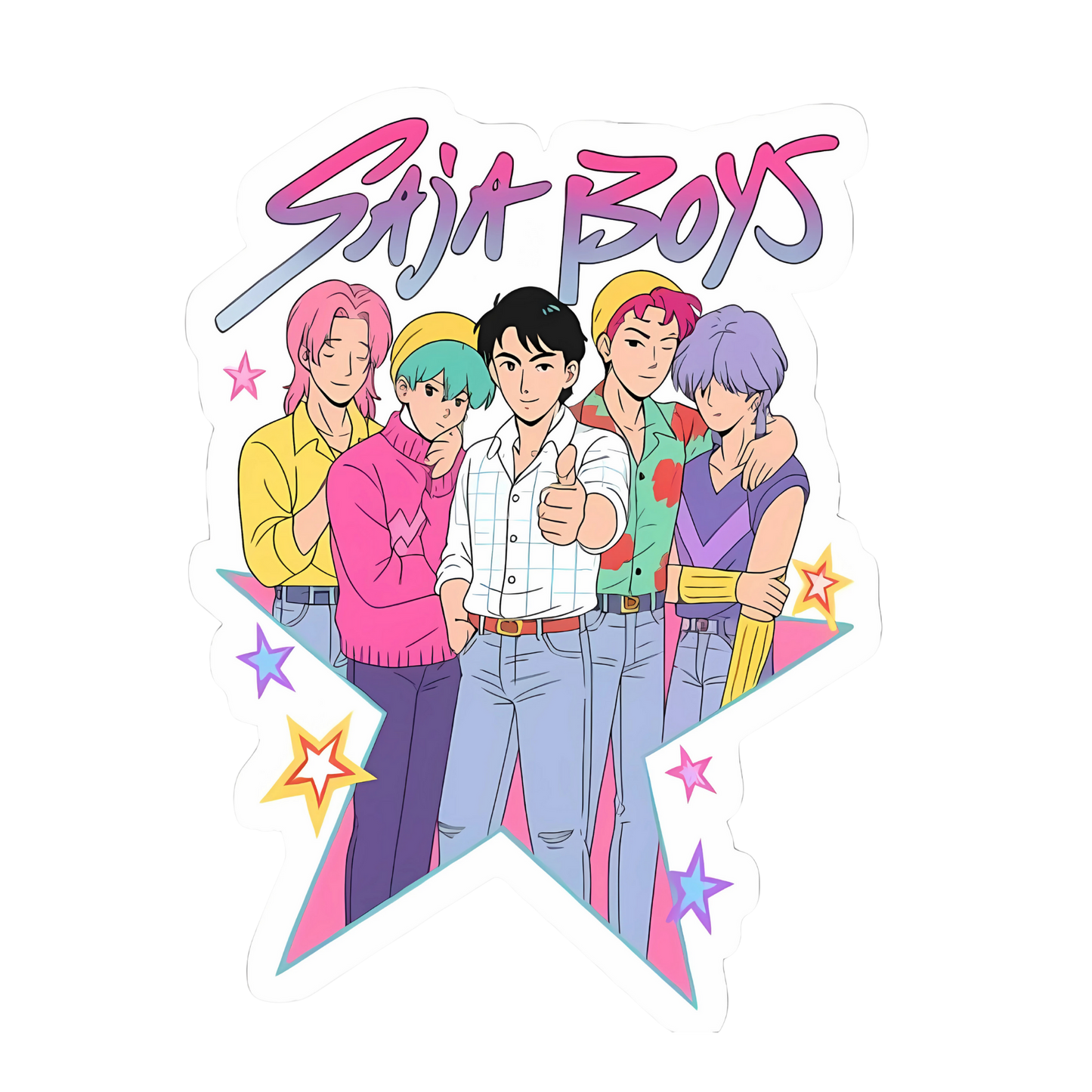 Iron On DTF Transfers For T-Shirt Clothes about 20cm 5 to choice from