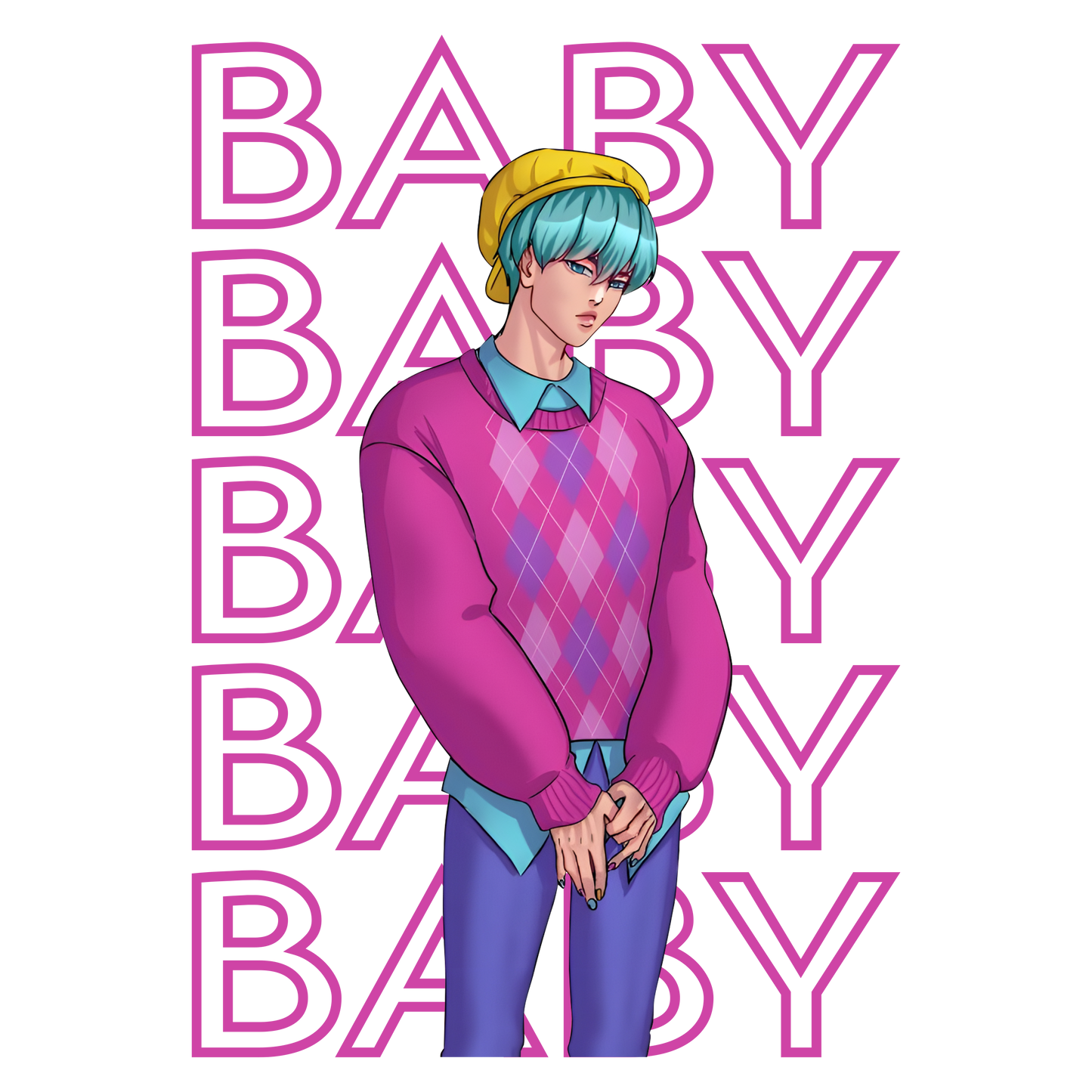 Iron On DTF Transfers For T-Shirt Clothes about 20cm 5 to choice from