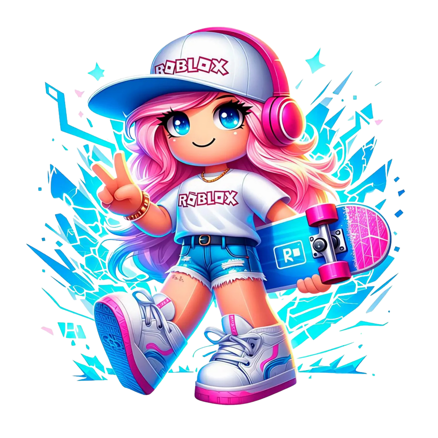 Iron On DTF Transfers For T-Shirt Clothes about 20cm 8 to choice from Roblox 2