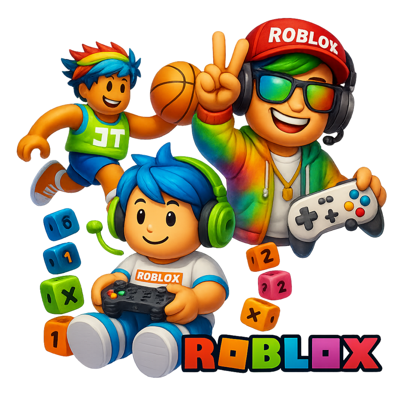 Iron On DTF Transfers For T-Shirt Clothes about 20cm 8 to choice from Roblox 5