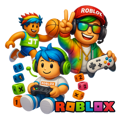 Iron On DTF Transfers For T-Shirt Clothes about 20cm 8 to choice from Roblox 5