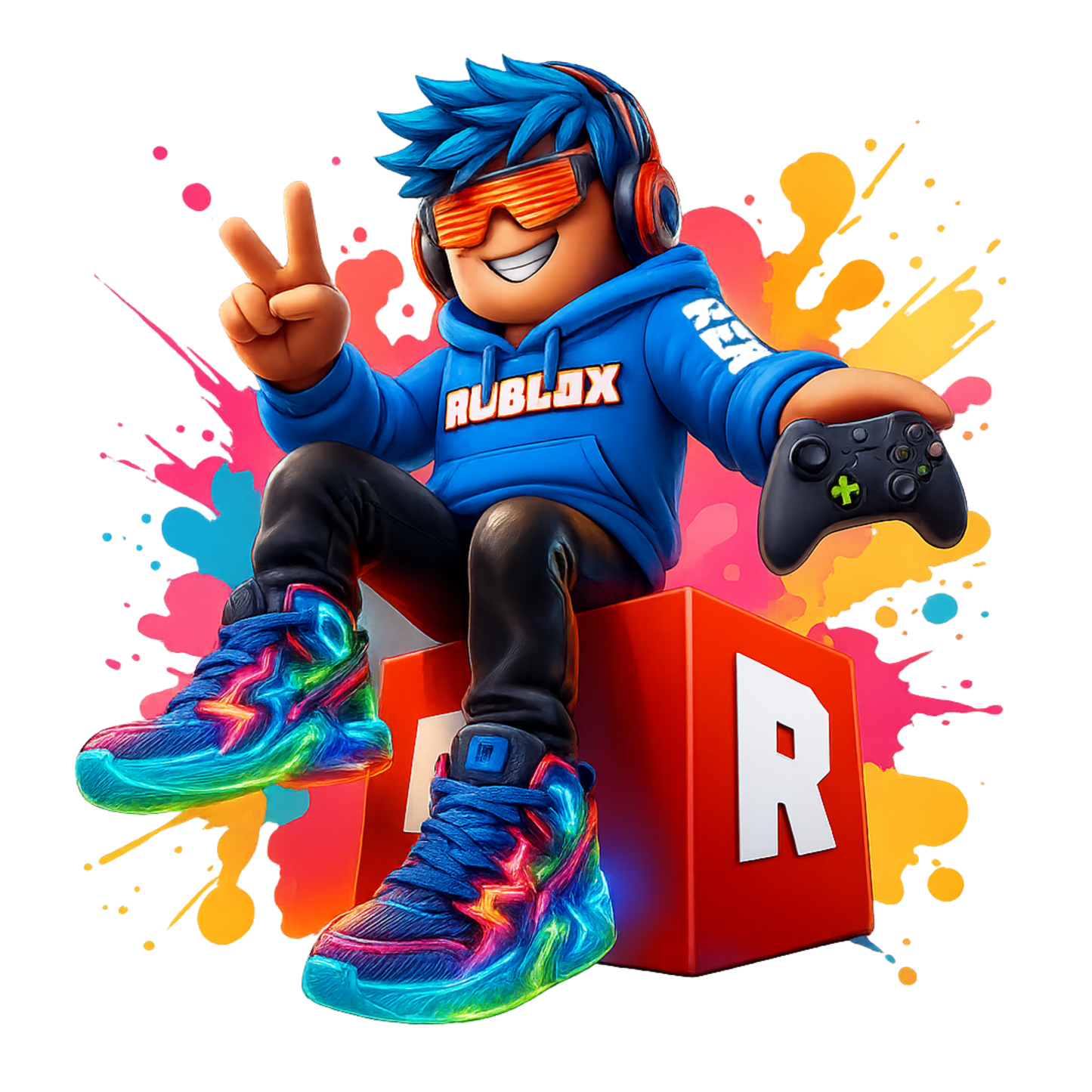 Iron On DTF Transfers For T-Shirt Clothes about 20cm 8 to choice from Roblox 6