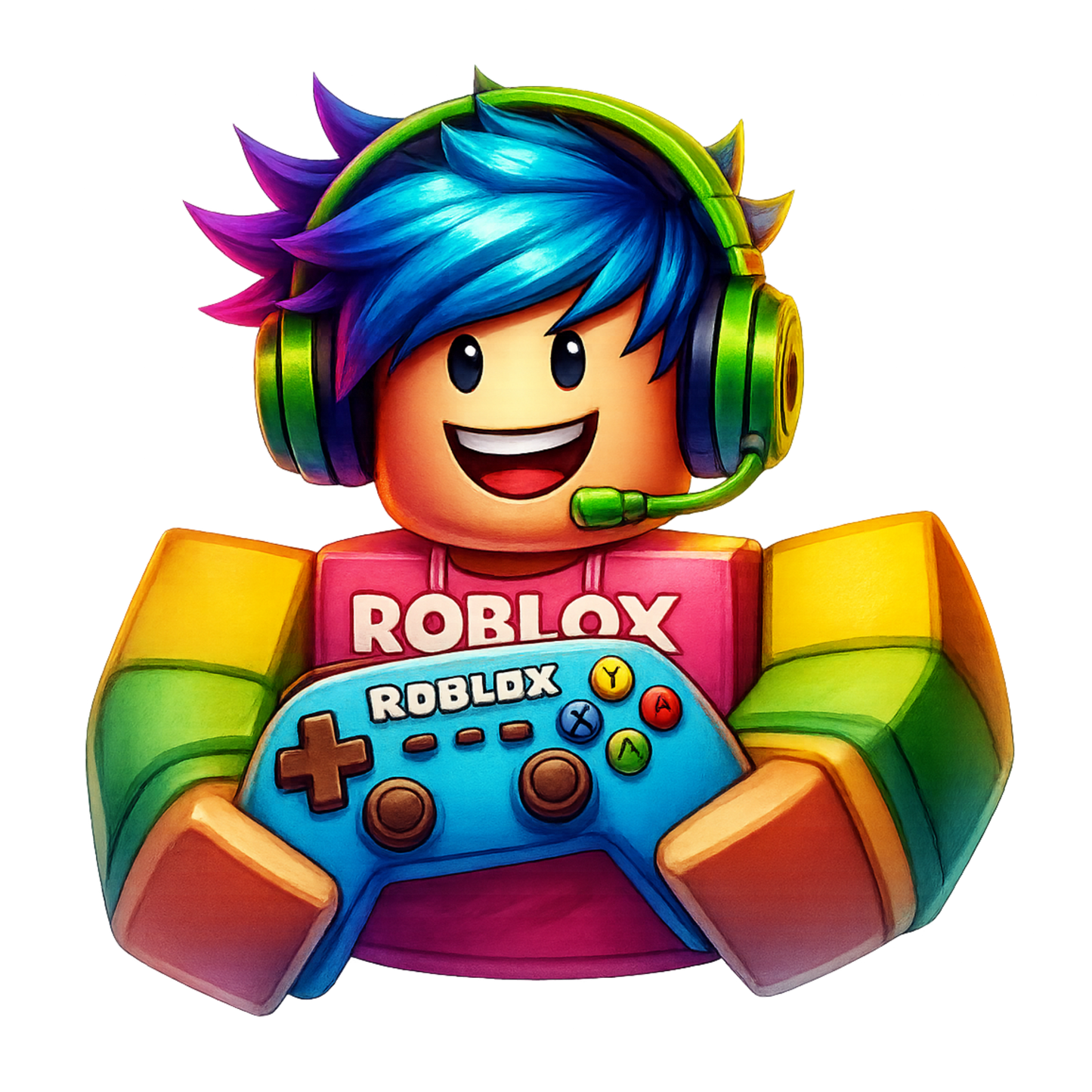 Iron On DTF Transfers For T-Shirt Clothes about 20cm 8 to choice from Roblox 7