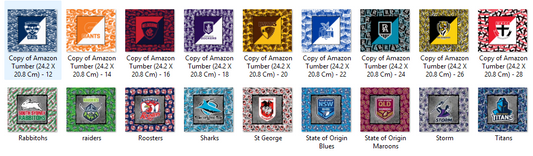 Sublimation prints package / Ready to press 16pc (47) AFL/NRL 2