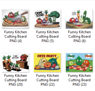 Sublimation prints package / Ready to press 6pc (6) Cutting Board's