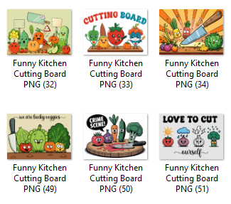 Sublimation prints package / Ready to press 6pc (7) Cutting Board's