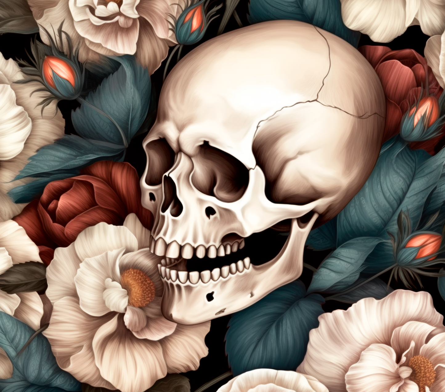 20 Oz Skinny Tumblers skull 3