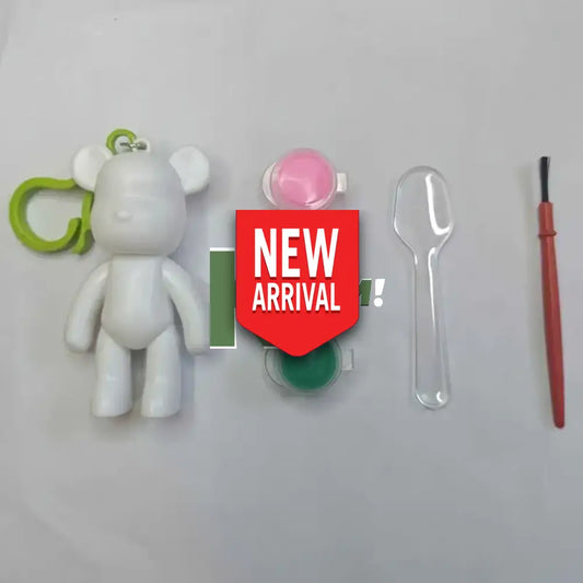 DIY Craft Kit 6pcs Graffiti Doll Keychain