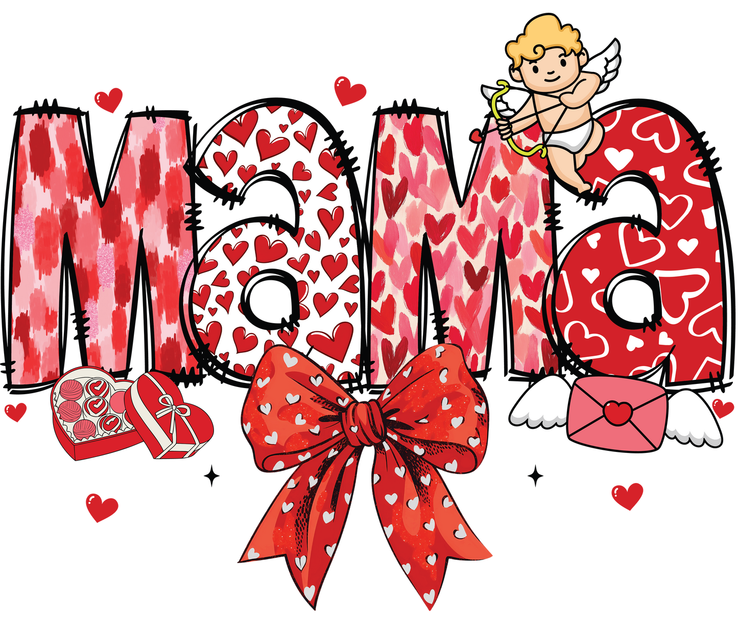 Iron On DTF Transfers For T-Shirt Clothes about 22cm 10 to choice from Valentines