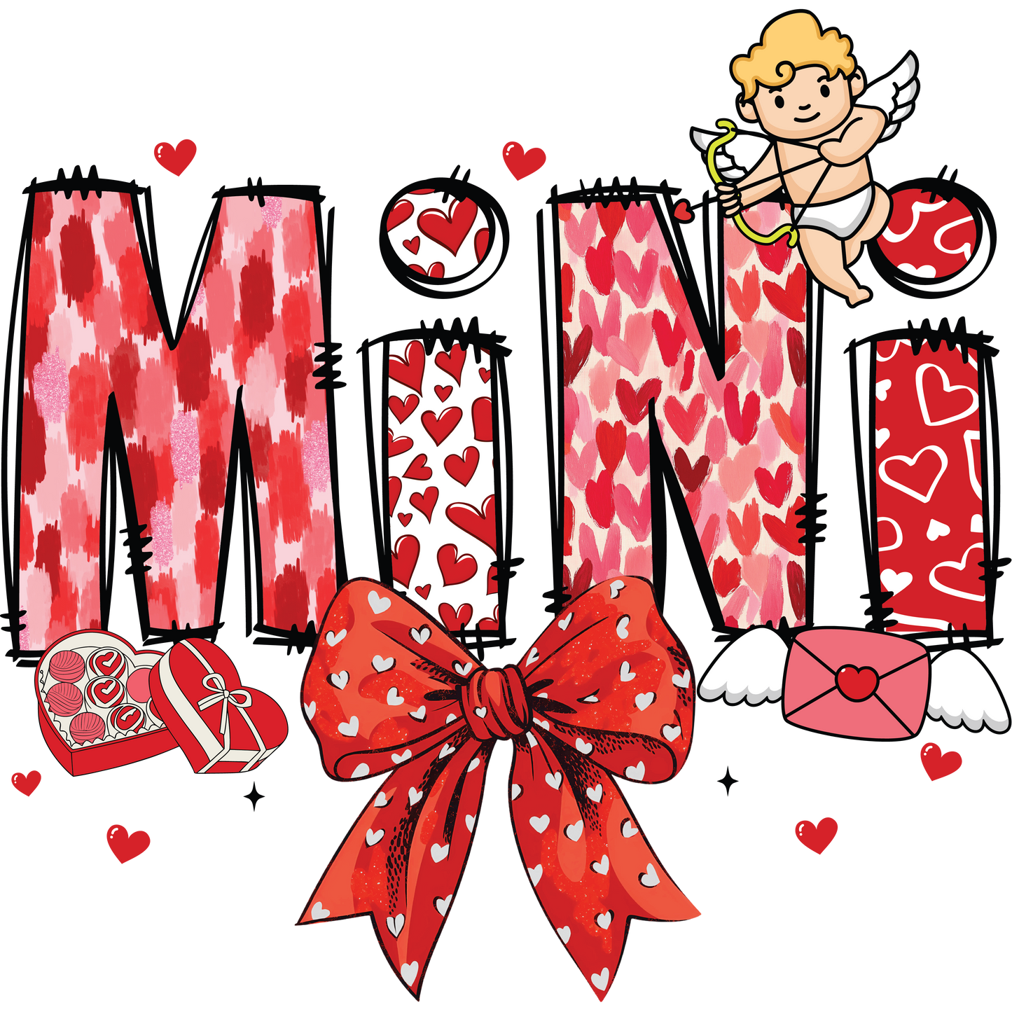 Iron On DTF Transfers For T-Shirt Clothes about 22cm 10 to choice from Valentines
