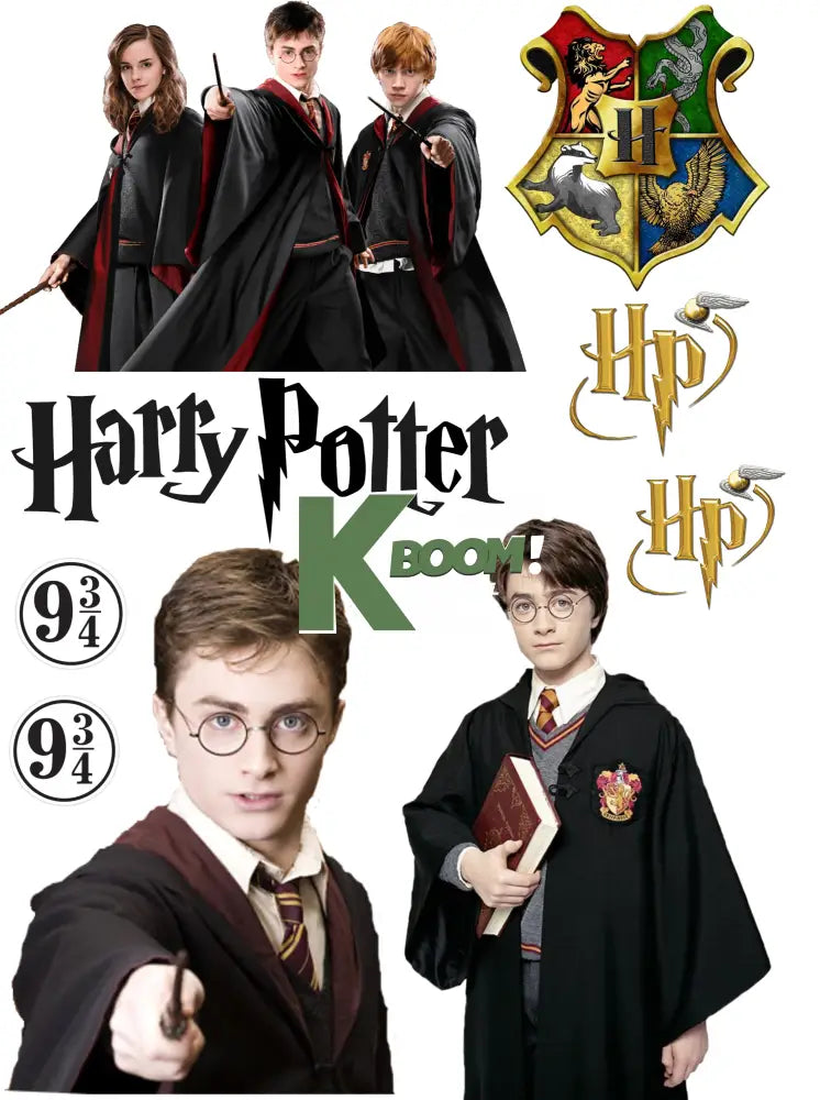 Iron On DTF Transfer Harry Potter 2 15cm or smaller each logo For T-Shirt DTF Transfers