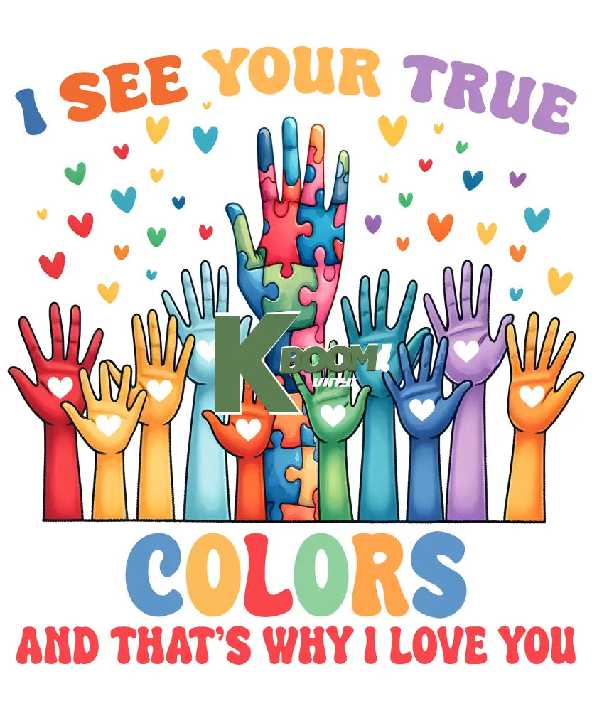 Iron On DTF Transfers For T-Shirt Clothes about 15cm Autism 11 DTF Transfers