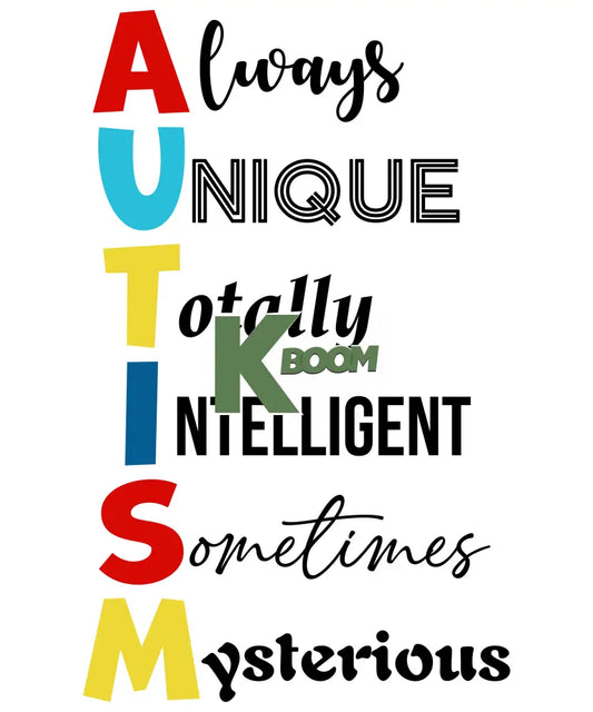 Iron On DTF Transfers For T-Shirt Clothes about 15cm Autism 15 DTF Transfers