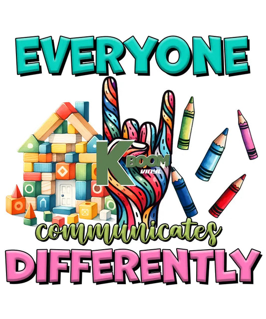 Iron On DTF Transfers For T-Shirt Clothes about 15cm Autism 16 DTF Transfers