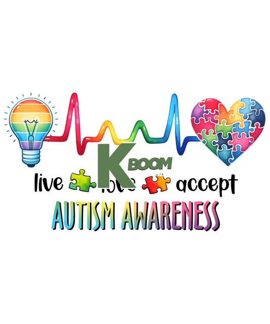 Iron On DTF Transfers For T-Shirt Clothes about 15cm Autism 7 DTF Transfers