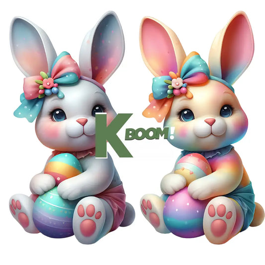 Iron On DTF Transfers For T-Shirt Clothes about 15cm Easter DTF Transfers