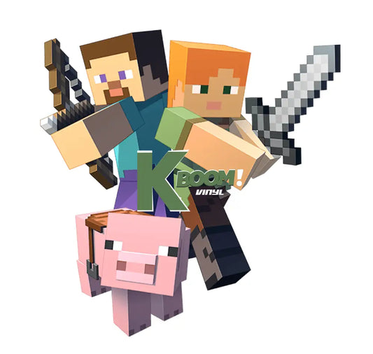 Iron On DTF Transfers For T-Shirt Clothes about 15cm Minecraft 10 DTF Transfers
