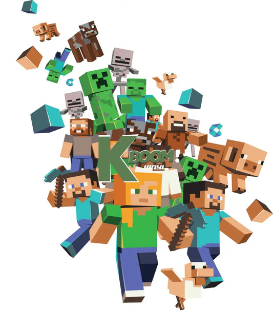 Iron On DTF Transfers For T-Shirt Clothes about 15cm Minecraft 11 DTF Transfers