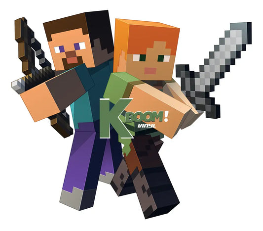 Iron On DTF Transfers For T-Shirt Clothes about 15cm Minecraft 5 DTF Transfers