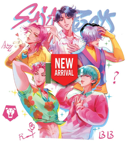 Iron On DTF Transfers For T-Shirt Clothes about 20cm 5 to choice from 2 DTF Transfers