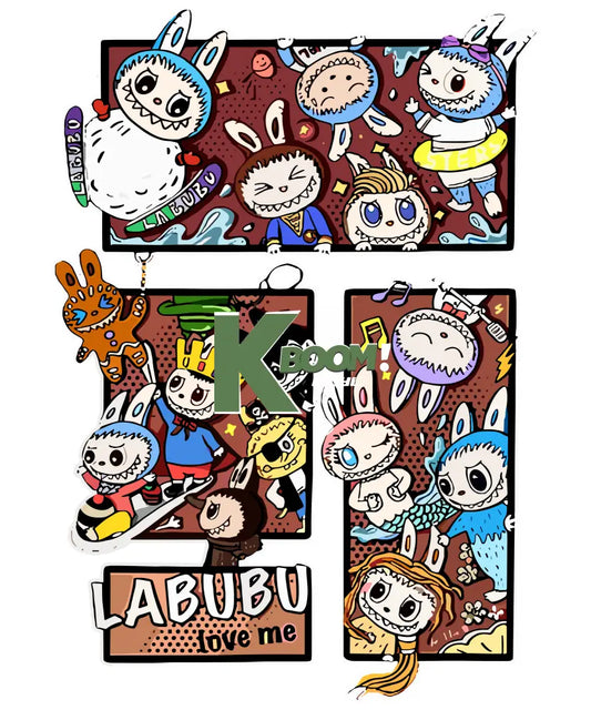 Iron On DTF Transfers For T-Shirt Clothes about 20cm labubu 27 DTF Transfers