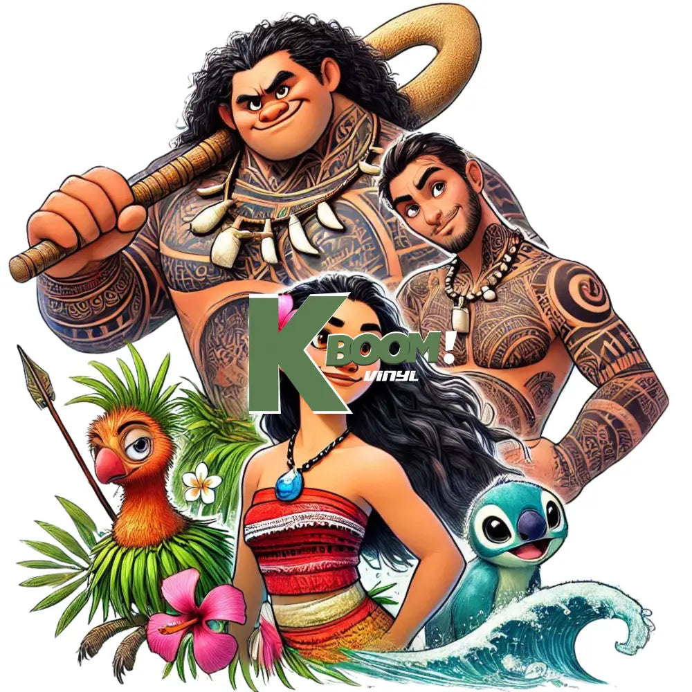 Iron On DTF Transfers For T-Shirt Clothes about 20cm moana 16 DTF Transfers