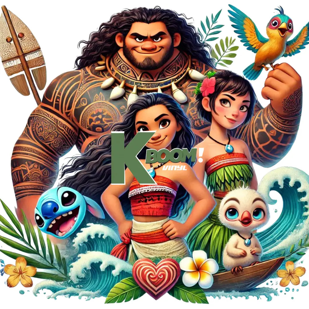 Iron On DTF Transfers For T-Shirt Clothes about 20cm moana 18 DTF Transfers