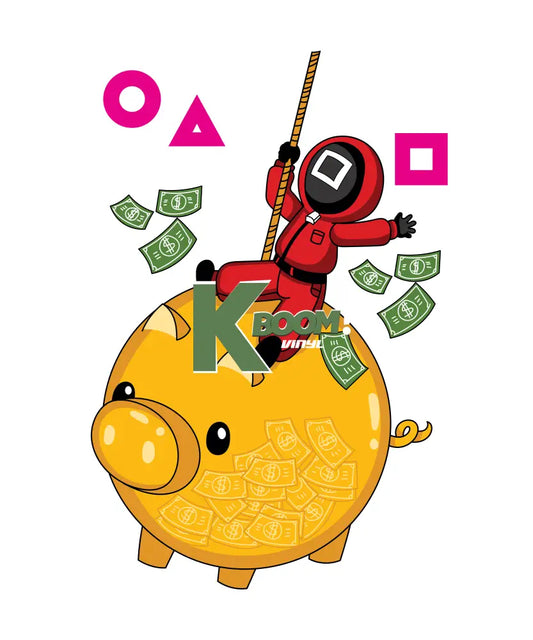 Iron On DTF Transfers For T-Shirt Clothes about 20cm squid 7 DTF Transfers