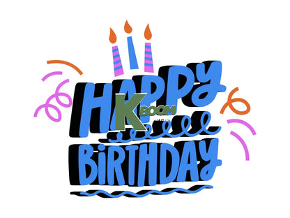 Iron On DTF Transfers For T-Shirt Clothes about 22cm Birthday 1 DTF Transfers