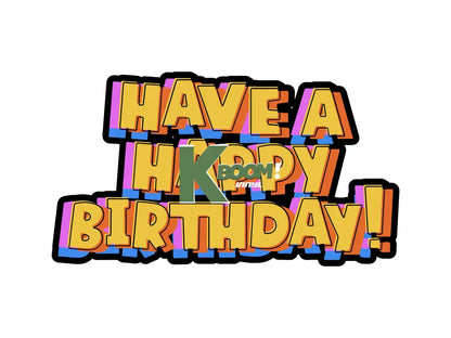 Iron On DTF Transfers For T-Shirt Clothes about 22cm Birthday 2 DTF Transfers