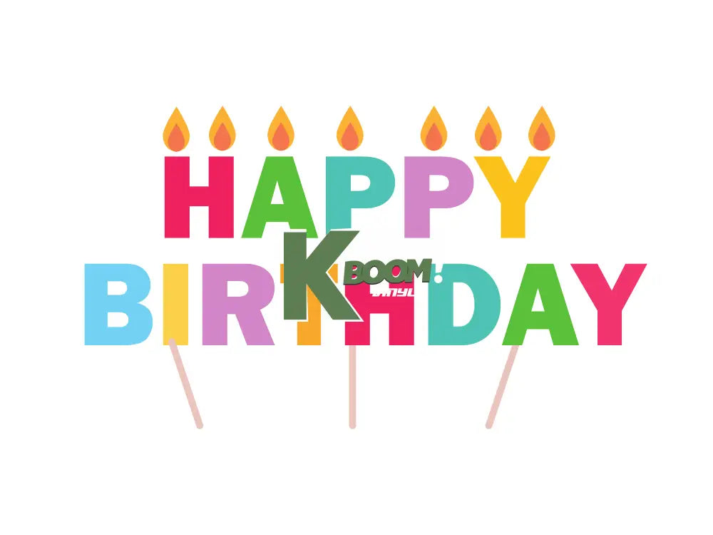 Iron On DTF Transfers For T-Shirt Clothes about 22cm Birthday 4 DTF Transfers