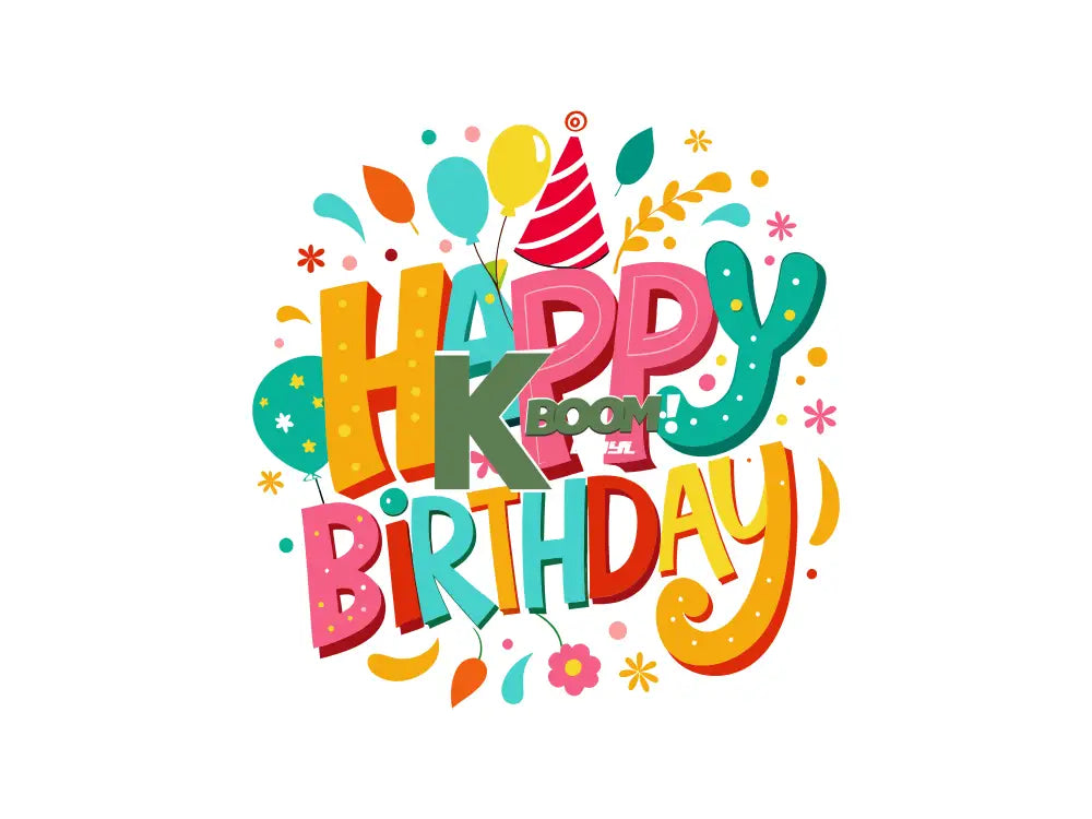 Iron On DTF Transfers For T-Shirt Clothes about 22cm Birthday 6 DTF Transfers