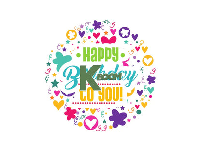 Iron On DTF Transfers For T-Shirt Clothes about 22cm Birthday 7 DTF Transfers