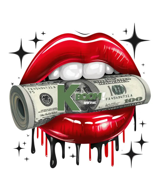 Iron On DTF Transfers For T-Shirt Clothes about 25cm Lips 5 DTF Transfers