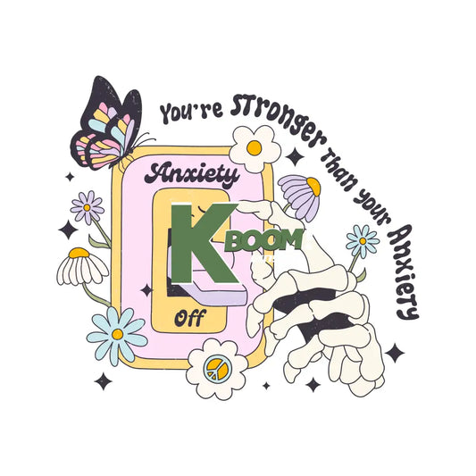 Iron On DTF Transfers For T-Shirt Clothes about 25cm Mental Health 1 DTF Transfers