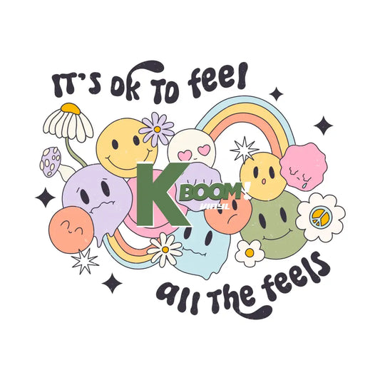 Iron On DTF Transfers For T-Shirt Clothes about 25cm Mental Health 6 DTF Transfers