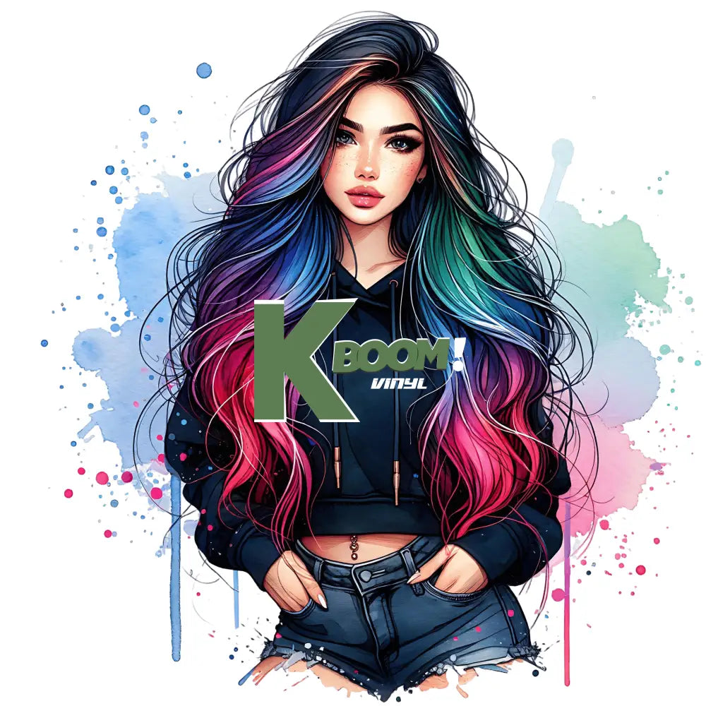 Iron On DTF Transfers For T-Shirt Clothes about 25cm tattoo girls 1 DTF Transfers