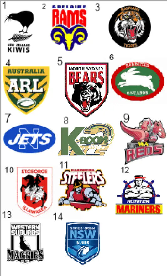 Iron On DTF Transfers For T-Shirt Clothes about 8cm - 10cm a logo NRL 2 DTF Transfers