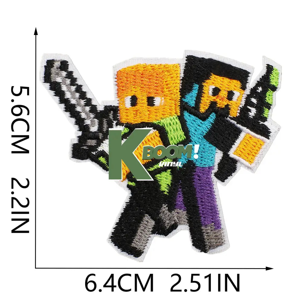 Iron-On Patches Minecraft