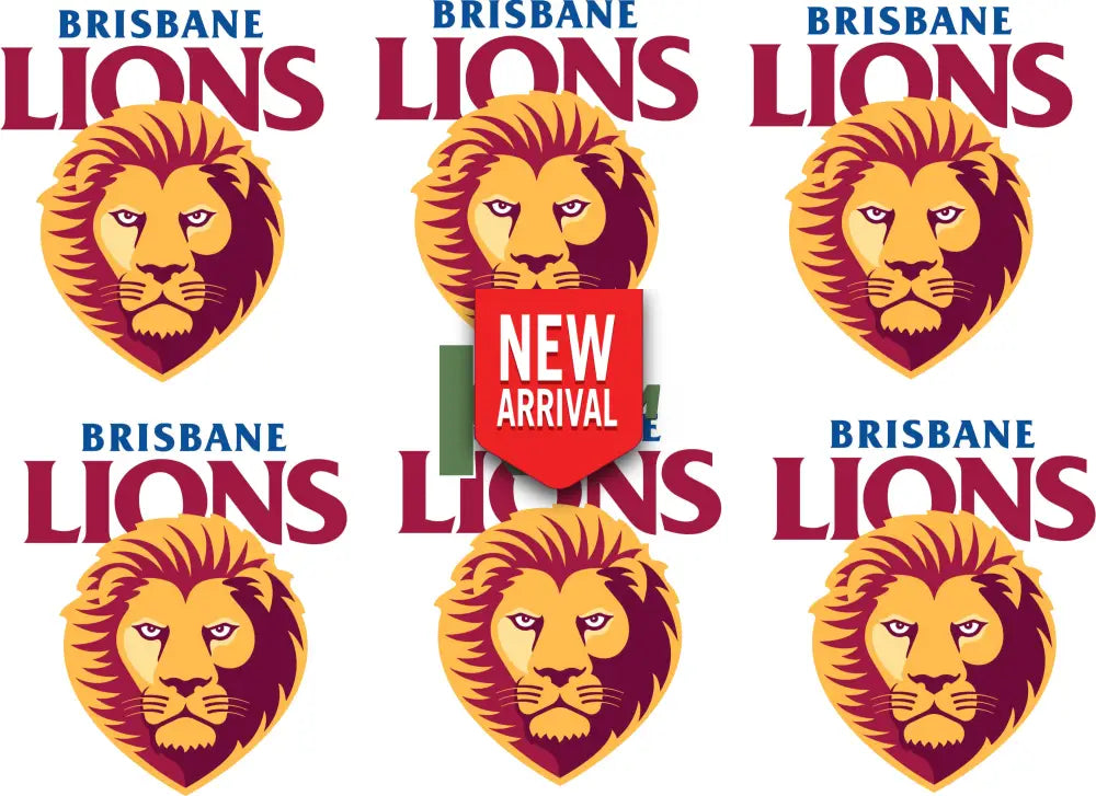 Iron on Transfer x 6 - AFL Brisbane Lions